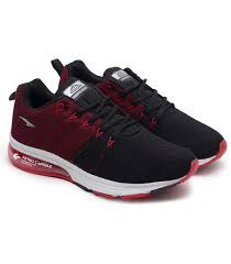 Asian NITRO CAPSULE Men's Air Cushion Running & Training Shoes - Black/Maroon